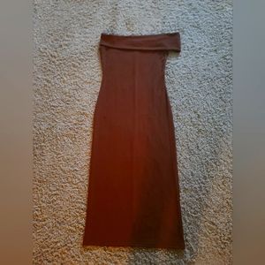 Zara brown midi dress